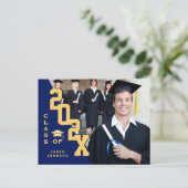 2025 PHOTO モダン Grad Graduation Party招待状 ポストカード (スタンド正面)