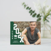 2025 PHOTO モダン Grad Graduation Party招待状 ポストカード (スタンド正面)