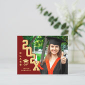 2025 PHOTO モダン Grad Graduation Party招待状 ポストカード (スタンド正面)