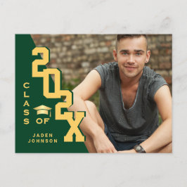 2025 PHOTO モダン Grad Graduation Party招待状 ポストカード