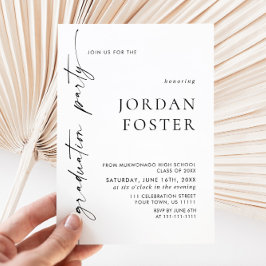 2025 PHOTO モダン Graduation Party招待状 ポストカード