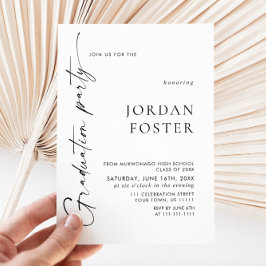 2025 PHOTO モダン Graduation Party招待状 ポストカード