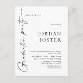 2025 PHOTO モダン Graduation Party招待状 ポストカード (正面)