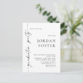 2025 PHOTO モダン Graduation Party招待状 ポストカード (スタンド正面)