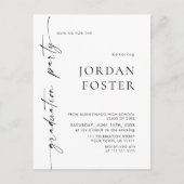 2025 PHOTO モダン Graduation Party招待状 ポストカード (正面)