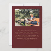 2025 Photo Arch Burgundy金ゴールド卒業 案内状 (裏面)