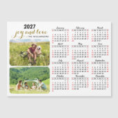 2025 Photo Calendarマグネット白黒赤カスタム色 (正面)