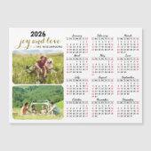 2025 Photo Calendarマグネット白黒赤カスタム色 (正面)
