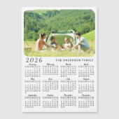 2025 Photo Calendar Magnets Your Name White Black (正面)