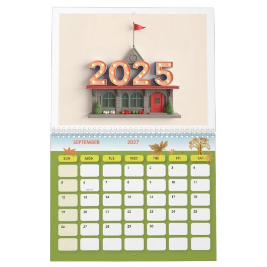 2025 Premium Wall Calendar - スタイリッシュ & Functional カレンダー (9月 2027)