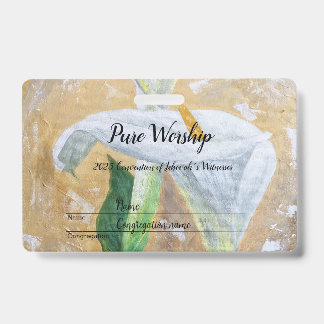 2025 Pure Worship acrylics customize text バッジ