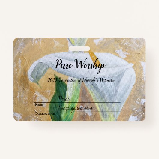 2025 Pure Worship acrylics customize text バッジ (正面)