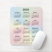 2025 Rainbow Cloud 52 Week Calendar by Janz マウスパッド (マウス)