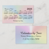 2025 Rainbow Cloud Calendar by Janz 名刺 (正面/裏面)