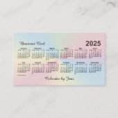 2025 Rainbow Cloud Calendar by Janz 名刺 (正面)