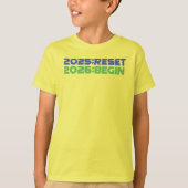 2025:RESET/2026:BEGIN キッズTシャツ Tシャツ (正面)
