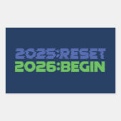 2025:RESET/2026:BEGIN ステッカー (正面)
