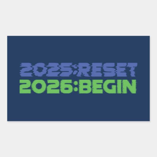 2025:RESET/2026:BEGIN ステッカー (正面)