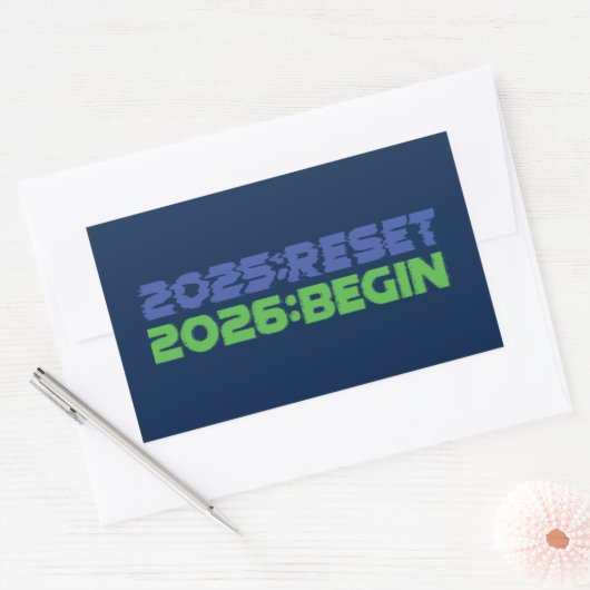 2025:RESET/2026:BEGIN ステッカー (封筒)