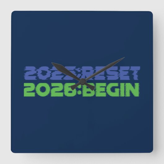 2025:RESET/2026:BEGIN 時計 (正面)