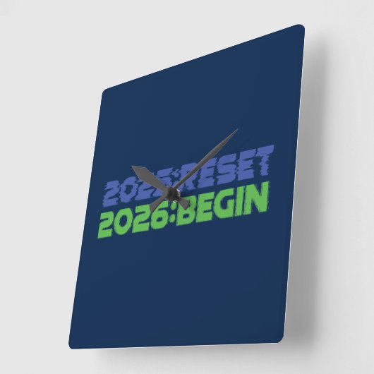 2025:RESET/2026:BEGIN 時計 (傾斜)