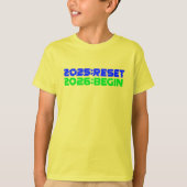 2025:RESET/2026:BEGIN Kids T-Shirt Tシャツ (正面)