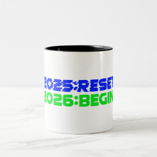 2025:RESET/2026:BEGIN Mug ツートーンマグカップ