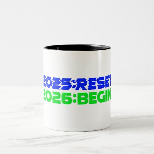 2025:RESET/2026:BEGIN Mug ツートーンマグカップ (中央)