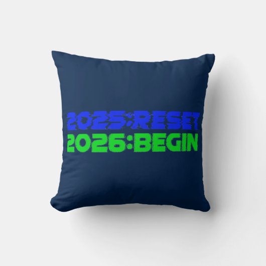 2025:RESET/2026:BEGIN Pillow クッション (正面)