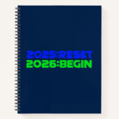 2025:RESET/2026:BEGIN Spiral Notebook ノートブック (正面)