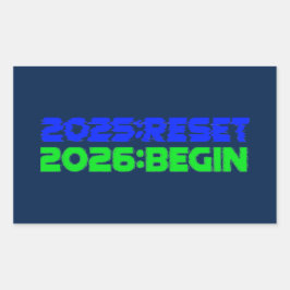 2025:RESET/2026:BEGIN Sticker 長方形シール