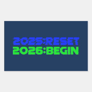 2025:RESET/2026:BEGIN Sticker 長方形シール
