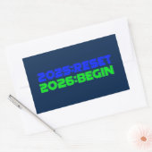 2025:RESET/2026:BEGIN Sticker 長方形シール (封筒)