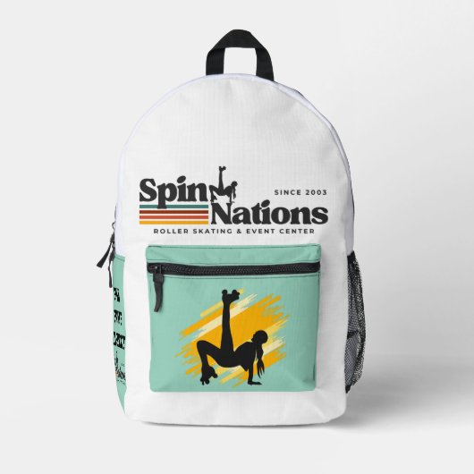 2025 Retro SpinNations Backpack プリントバックパック (正面)