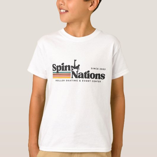 2025 Retro SpinNations Logo Kids T-Shirt Tシャツ (正面)