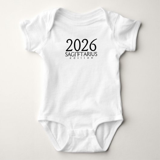 2025 Sagittarius edition with symbol Baby T-Shirt ベビーボディスーツ (正面)