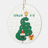 2025 Snake Year Lunar New Year Christmas 1写真 セラミックオーナメント (左)