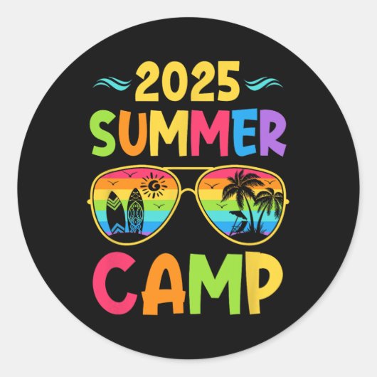 2025 Summer Camp 2025 Summer Vacation Matching Fam ラウンドシール (正面)
