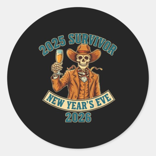 2025 Survivor New Year's Eve 2026  ラウンドシール (正面)
