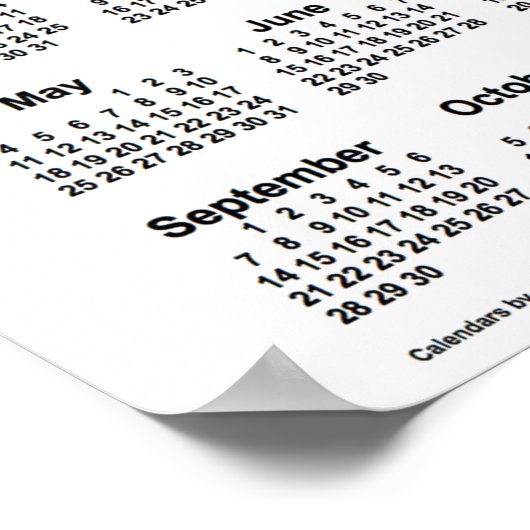 2025 Swallow Tail Caterpillar Calendar by Janz ポスター (角)