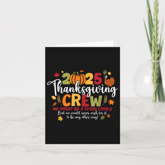 2025 Thanksgiving Crew Turkey Thankful Autumn Fall カード (正面)
