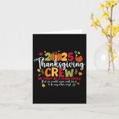 2025 Thanksgiving Crew Turkey Thankful Autumn Fall カード (黄色い花)