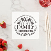 2025 Thanksgiving Family Keepsake Design スタンダードカクテルナプキン (インサイチュ)