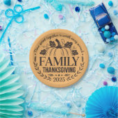 2025 Thanksgiving Family Keepsake Design ペーパープレート (パーティー)
