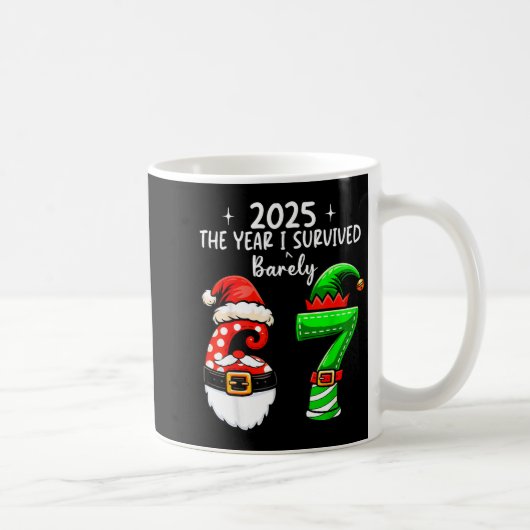 2025 The Year I Survived 67 Funny Meme Six Seven C コーヒーマグカップ (右)
