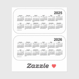 2025 Transparent 2026カレンダーby Janz シール