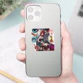 2025 TTLESスクエアステッカーロゴデザイン シール (スマートフォン)