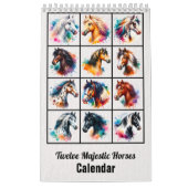2025 Twelve Majestic Horses Calendar カレンダー (カバー)