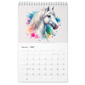 2025 Twelve Majestic Horses Calendar カレンダー (1月 2027)