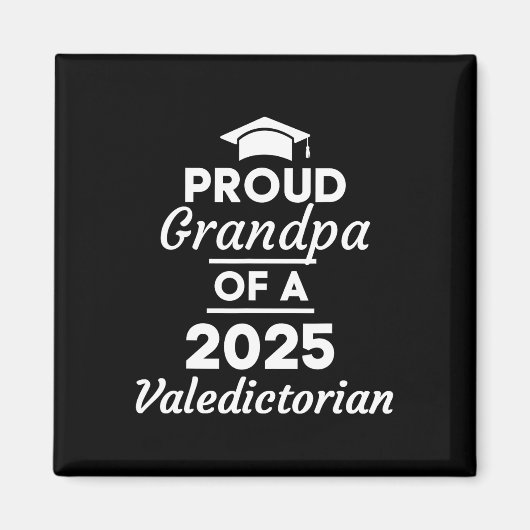 2025 Valedictorian Grandpa 2025大学卒業 マグネット (正面)